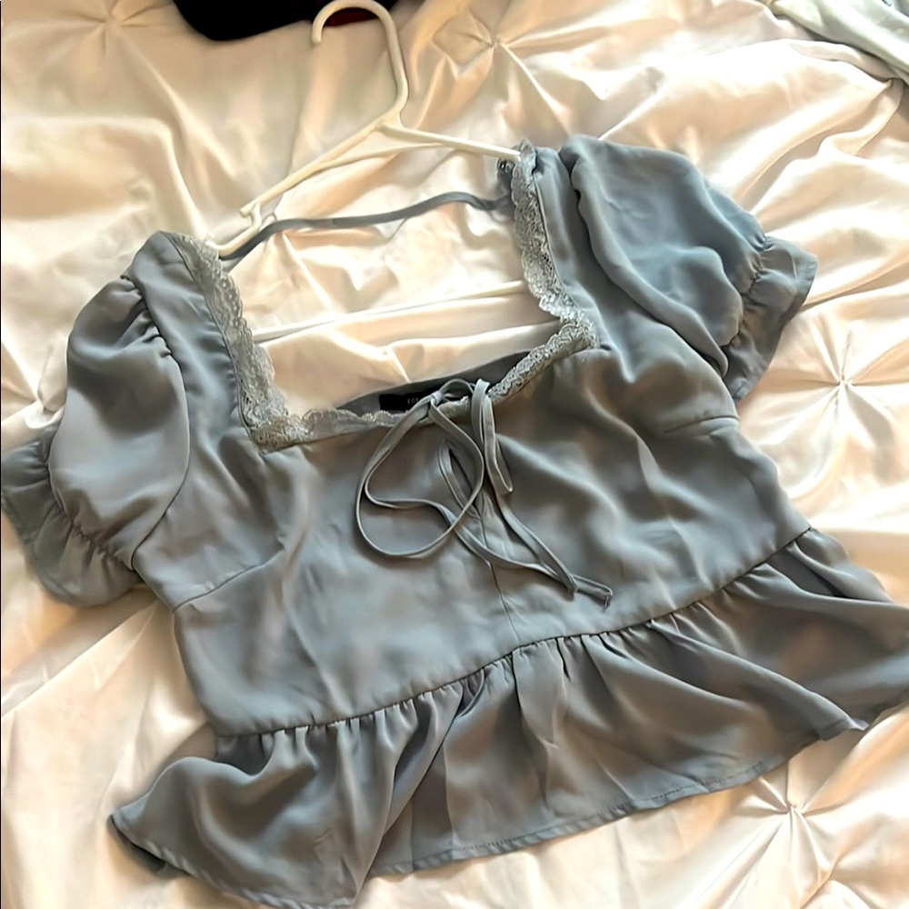 Forever 21 Stone Blue Lace Women's Top - Size S - Never Worn